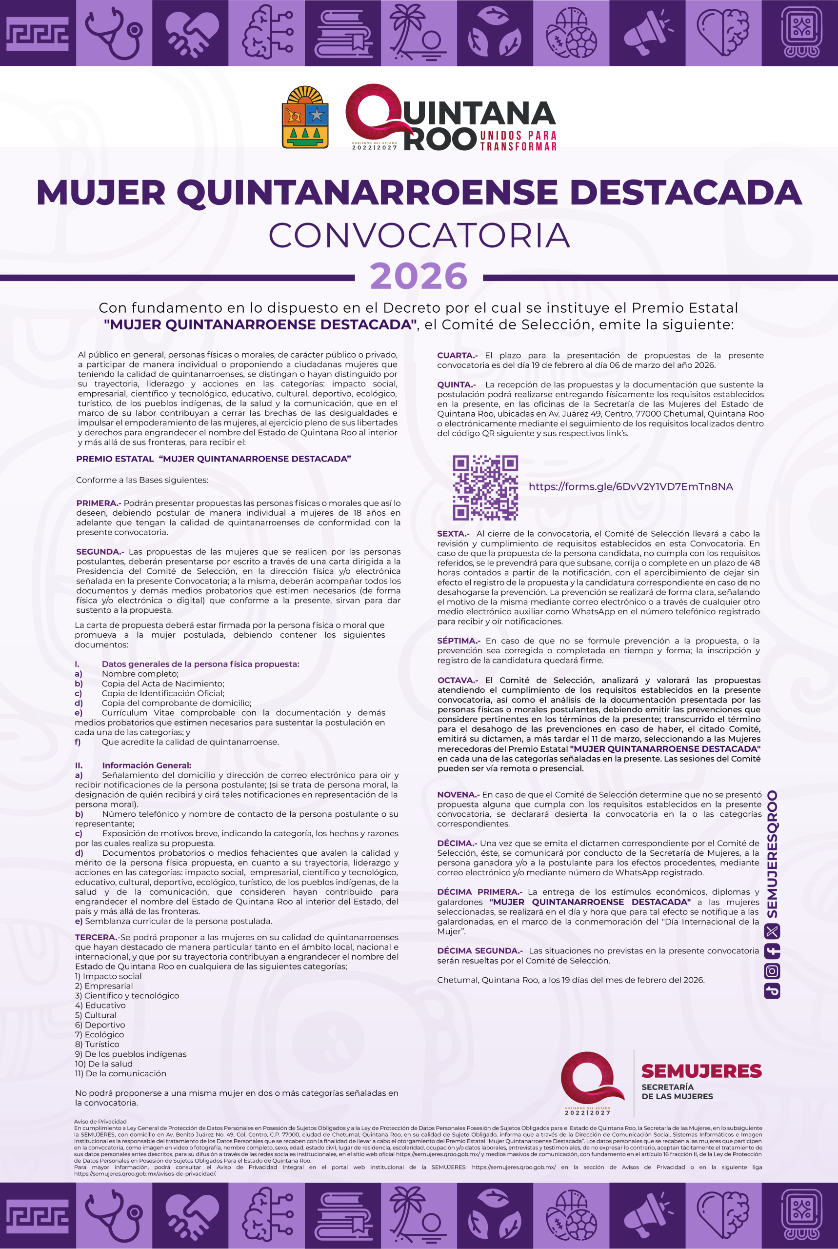  MUJER QUINTANARROENSE DESTACADA